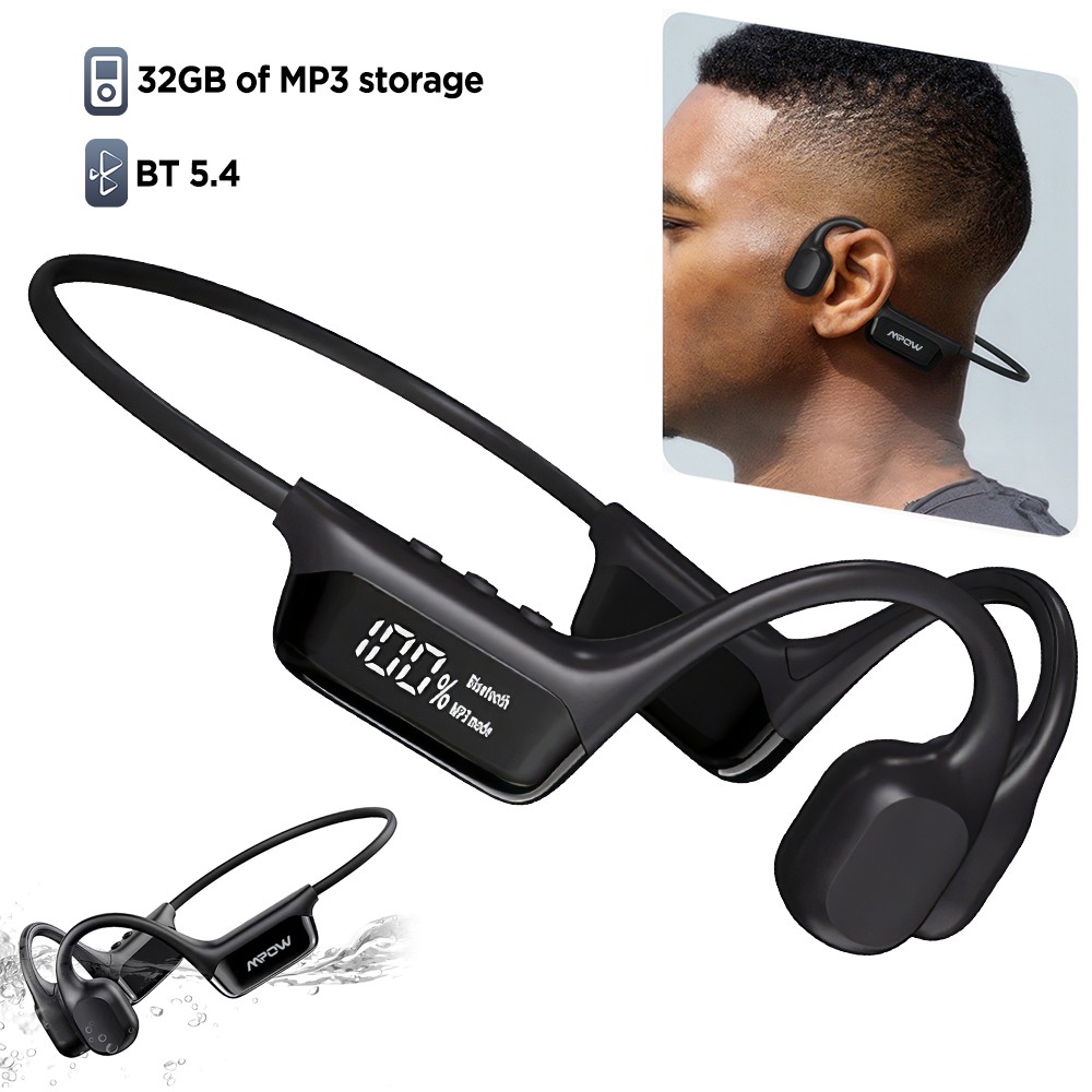 Mpow Swimming headphone Wireless Open Earphone Bluetooth 5.4 for Running Cycling