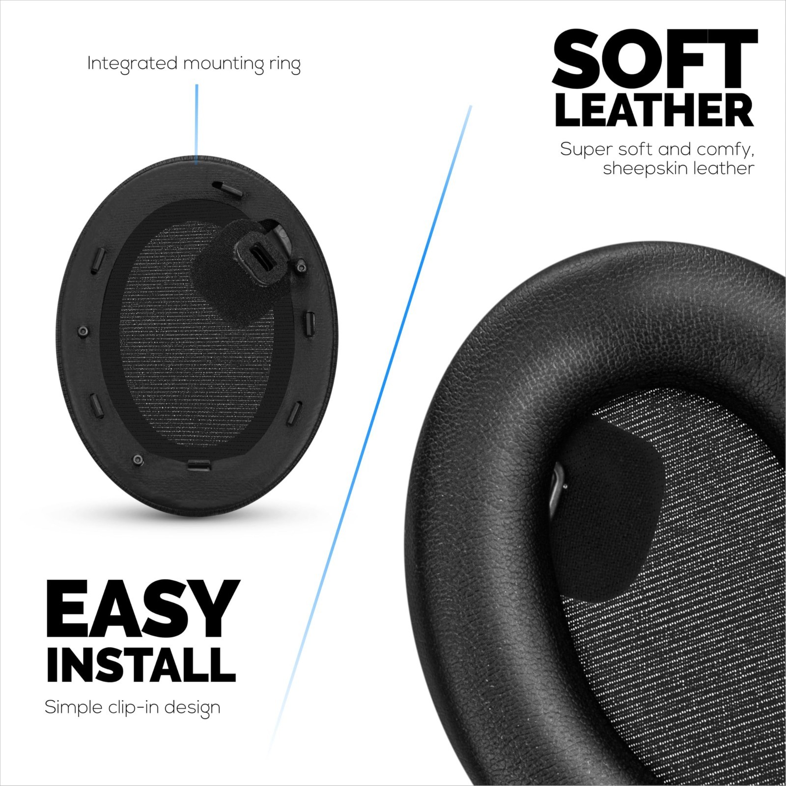 Soft Sheepskin Earpads for Sony WH-1000XM4 Headphones, Memory Foam Cushions, Dur