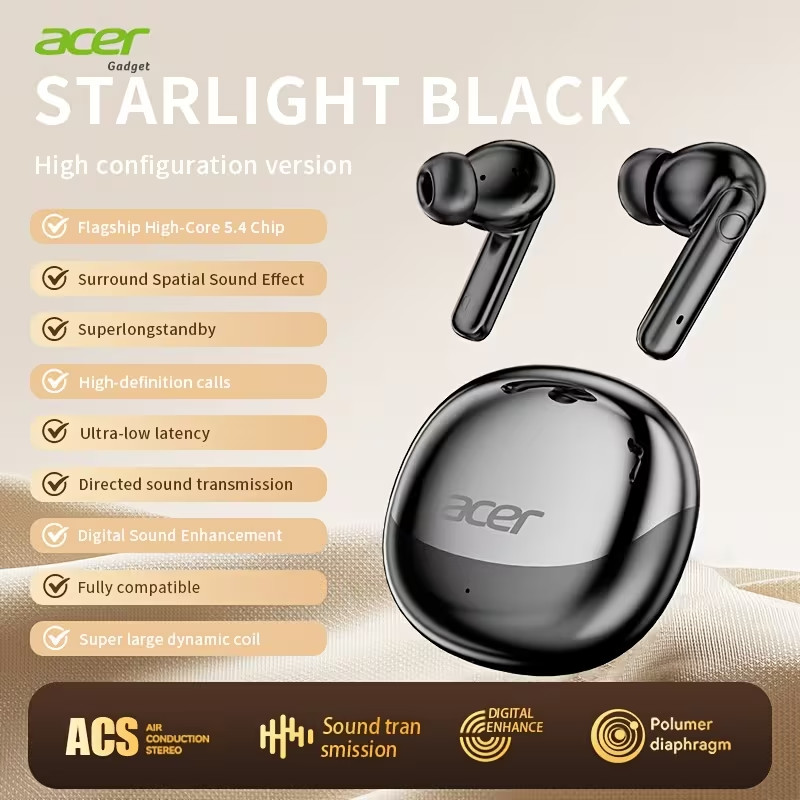 Acer’S New 2025 Model TWS Wireless Earbuds- Beige