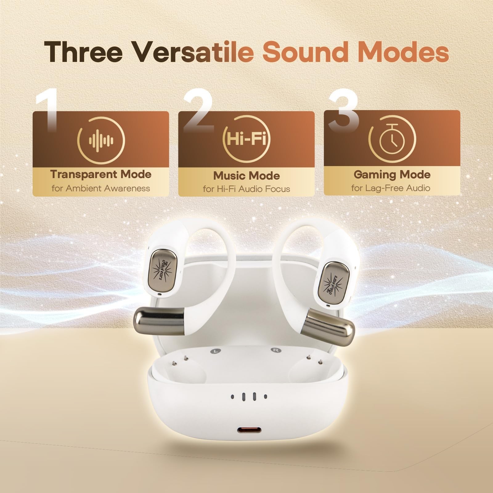 Kiwi Ears Attiva OWS Wireless Earbuds, Open Ear Bluetooth 5.4 Headphones with…