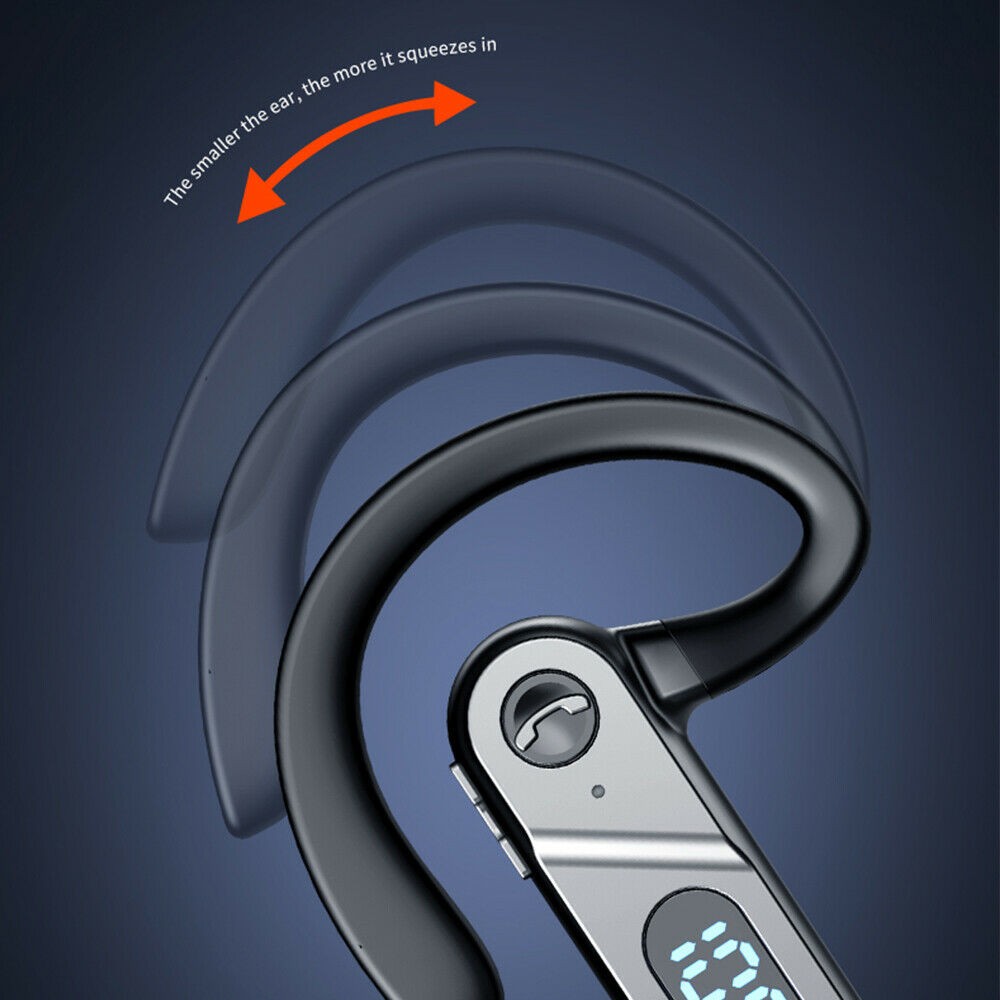 Wireless Bluetooth 5.2 LED Earpiece Headset Noise Cancelling Earbuds Waterproof