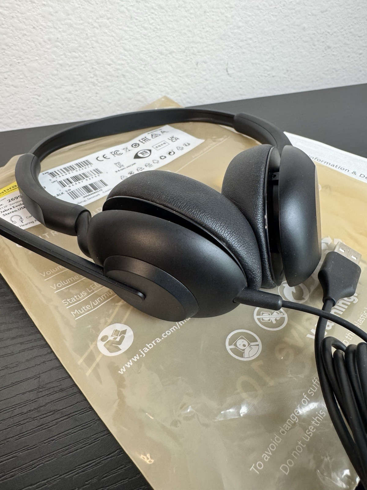 Jabra Evolve 10 Usb-A Stereo Cuffia 20 KHz Plug and play 2699-820-109