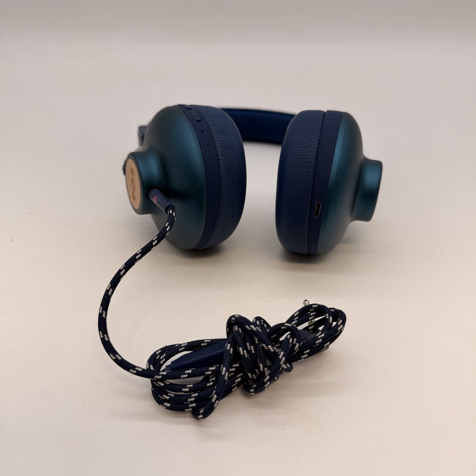 House of Marley Wired Over Ear Headphones Blue Wood CS-1120