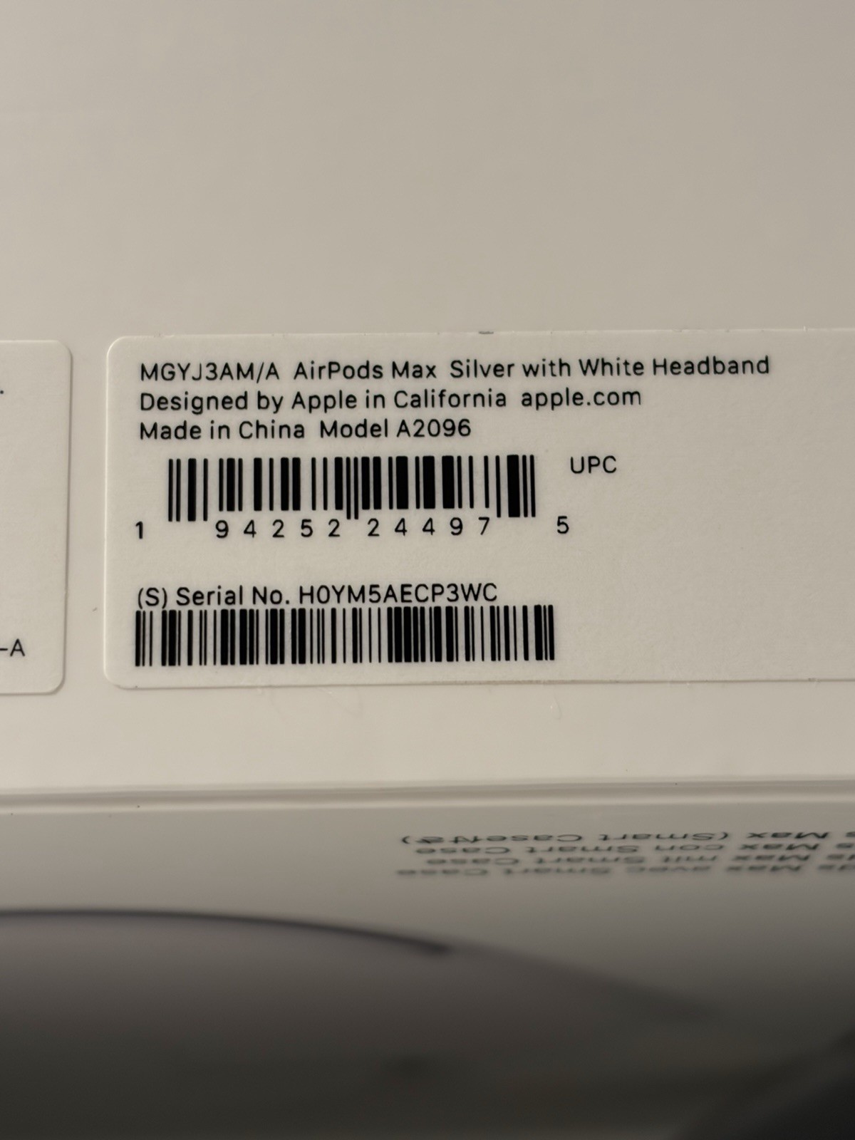 Apple AirPods Max Silver/White A2096 Lightning 1st Gen | Smart Case + Adapter