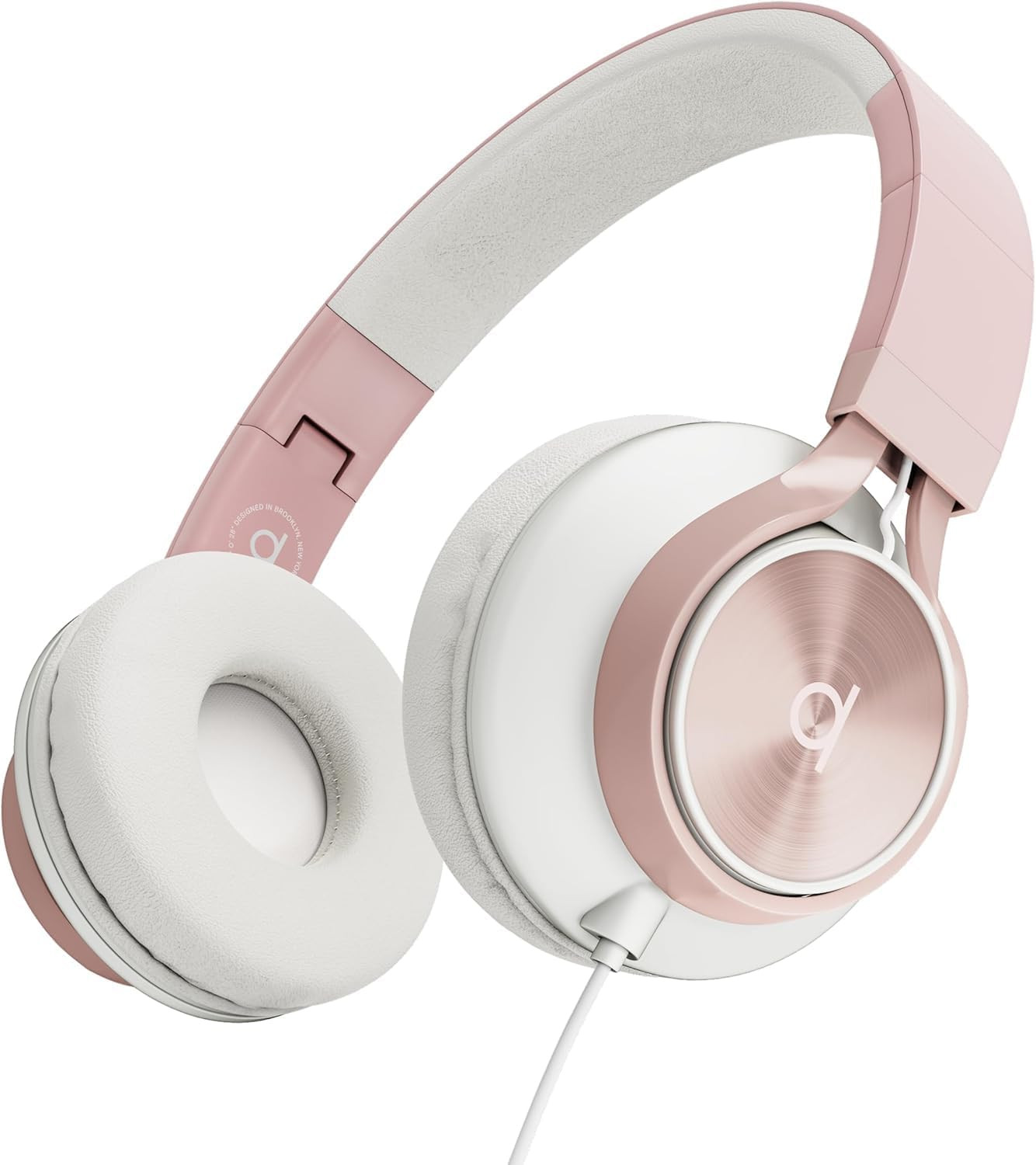 CL750 Wired Headphones with Mic & Volume Control — Noise Isolating On-Ear Headph