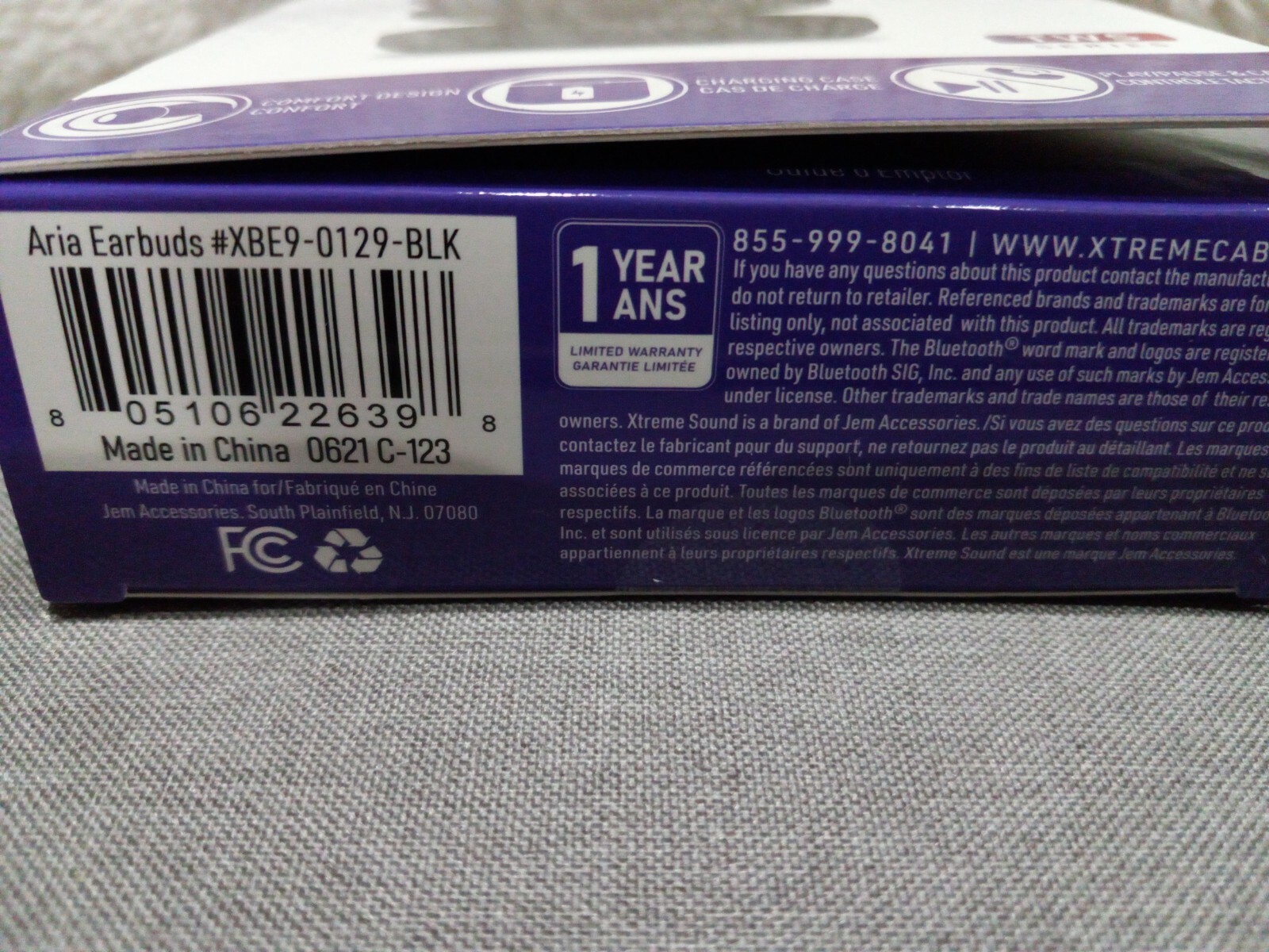 New! Aria True Wireless Earbuds by Xtreme Sound TWS Series Black Charging Case!