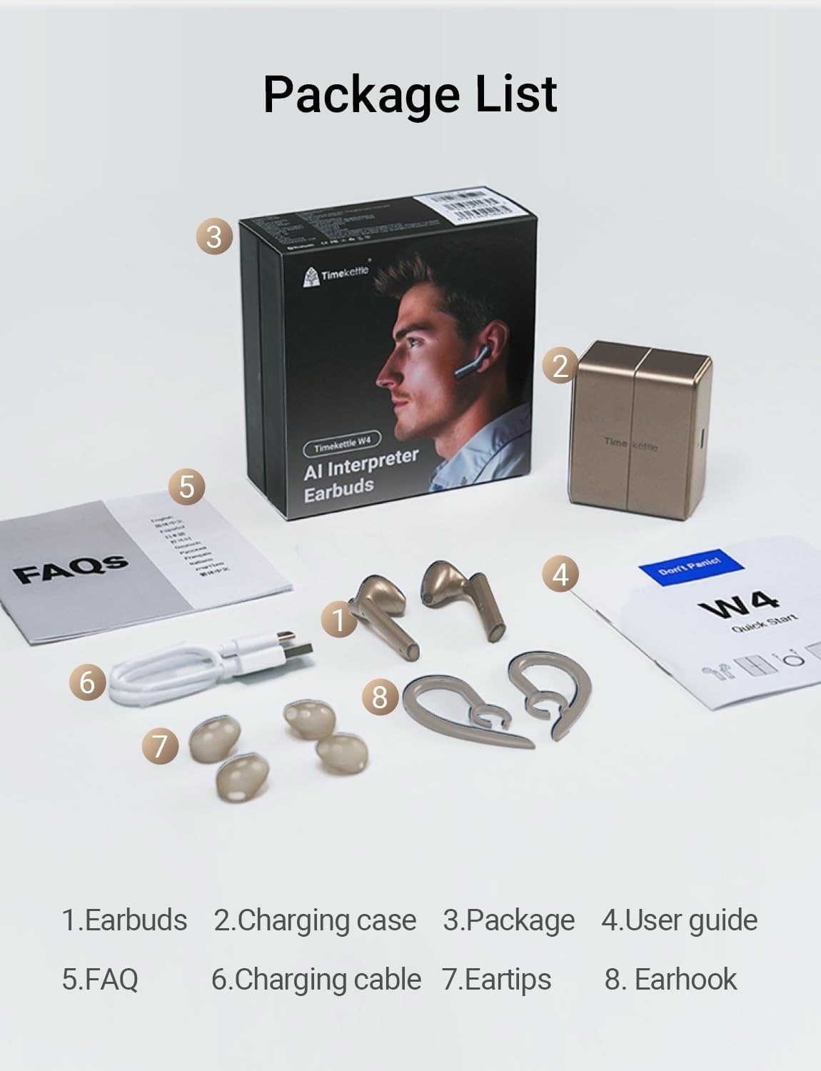 Timekettle W4 Translation Earbuds For Global Business and Friends- iOS / Android