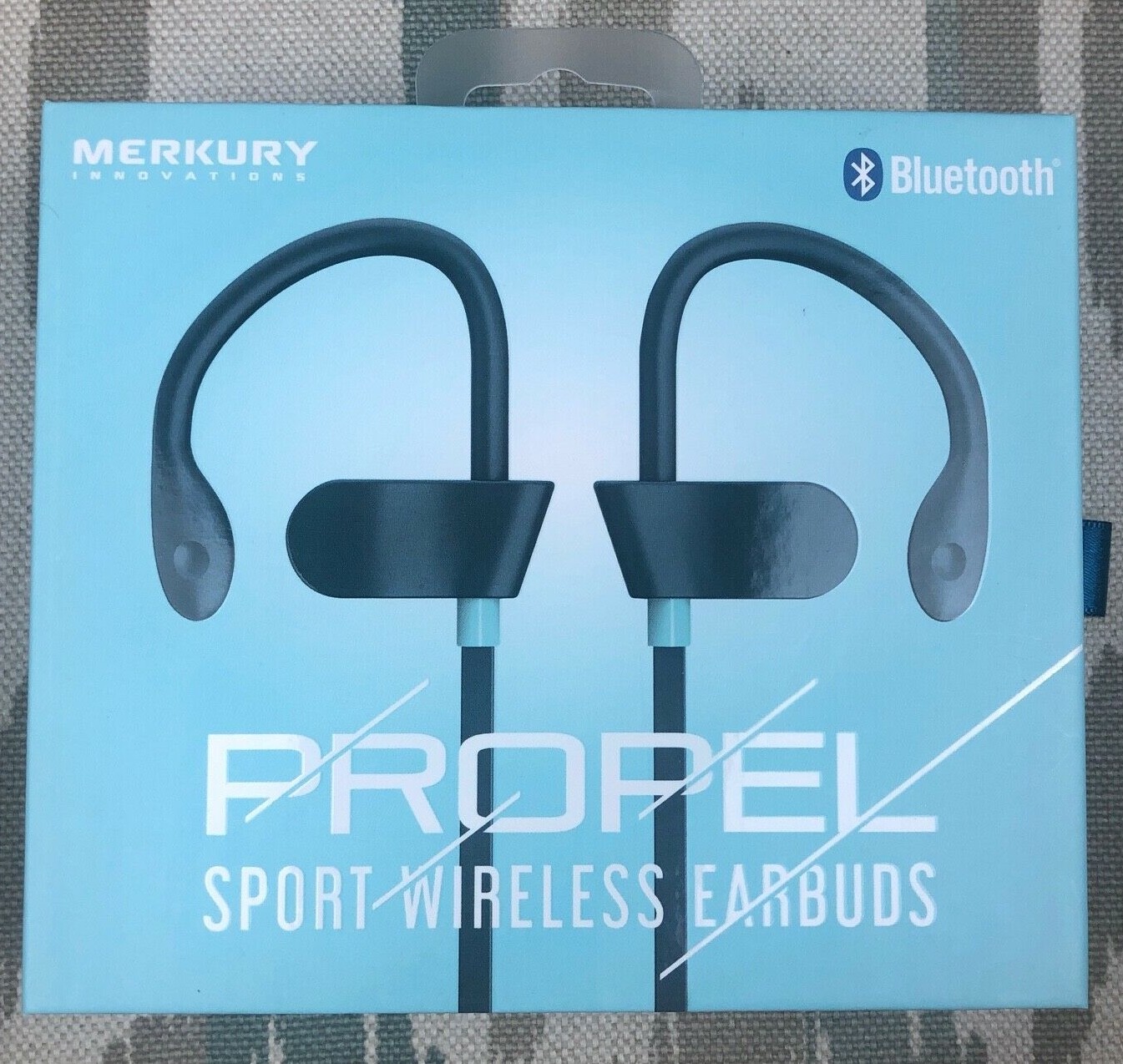 Merkury Innovations Propel Sport Bluetooth 4.2 Wireless Earbuds Black and Blue
