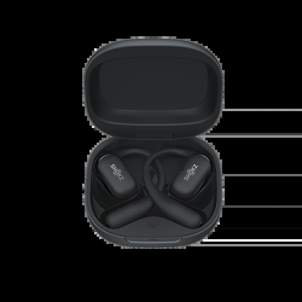Shokz OpenFit 2+ Black Open-Ear Wireless Earbuds Dolby Audio T921-ST-BK IP55
