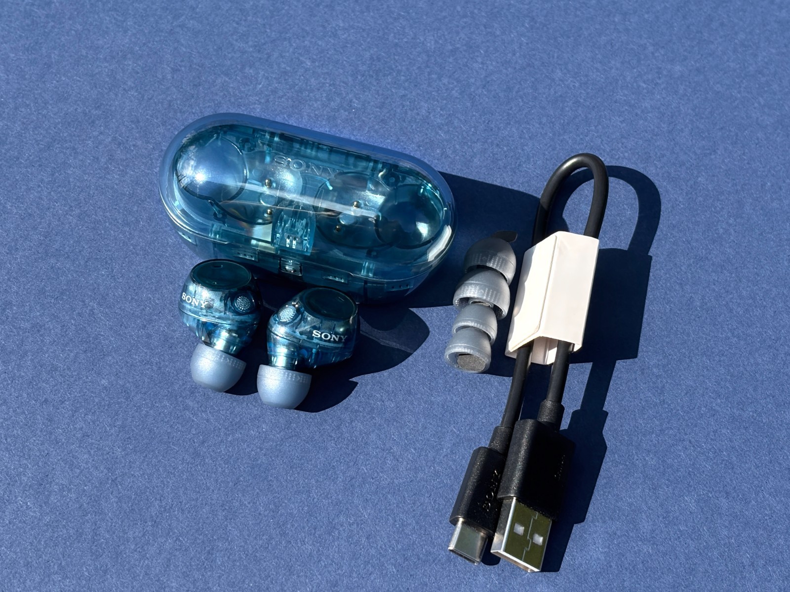 SONY WF-C710N Noise Cancelling Wireless Earbuds – Glass Blue #E
