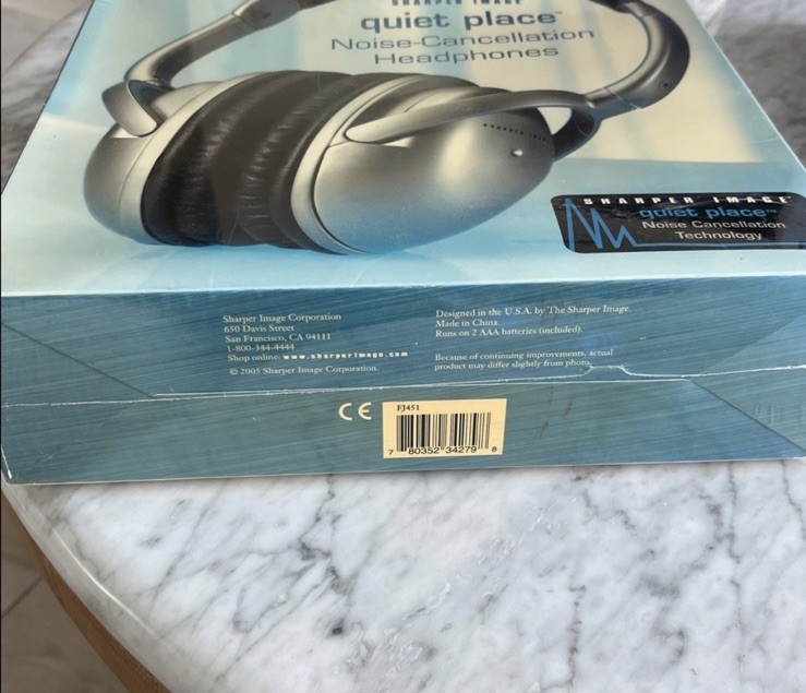 Sharper Image Quiet Place Noise Cancelling Headphones New in sealed box