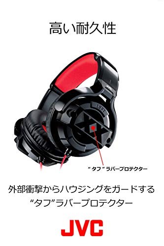 JVC Kenwood JVC HA-XM20X XXseries Closed Headphones Black & Red N2