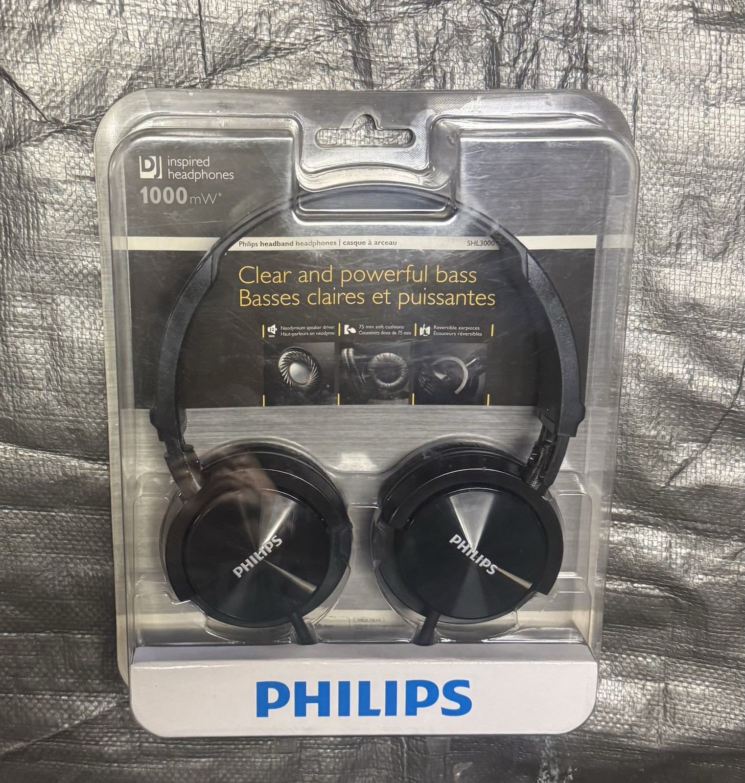 Philips SHL3000 Stereo Headband Headphones 32mm Driver Black 3.5mm Jack