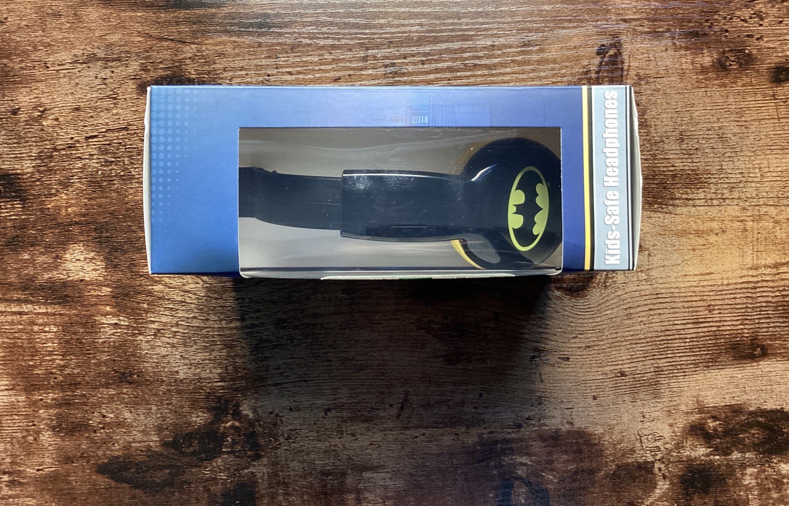 Kids-Safe Batman Headphones yellow and black