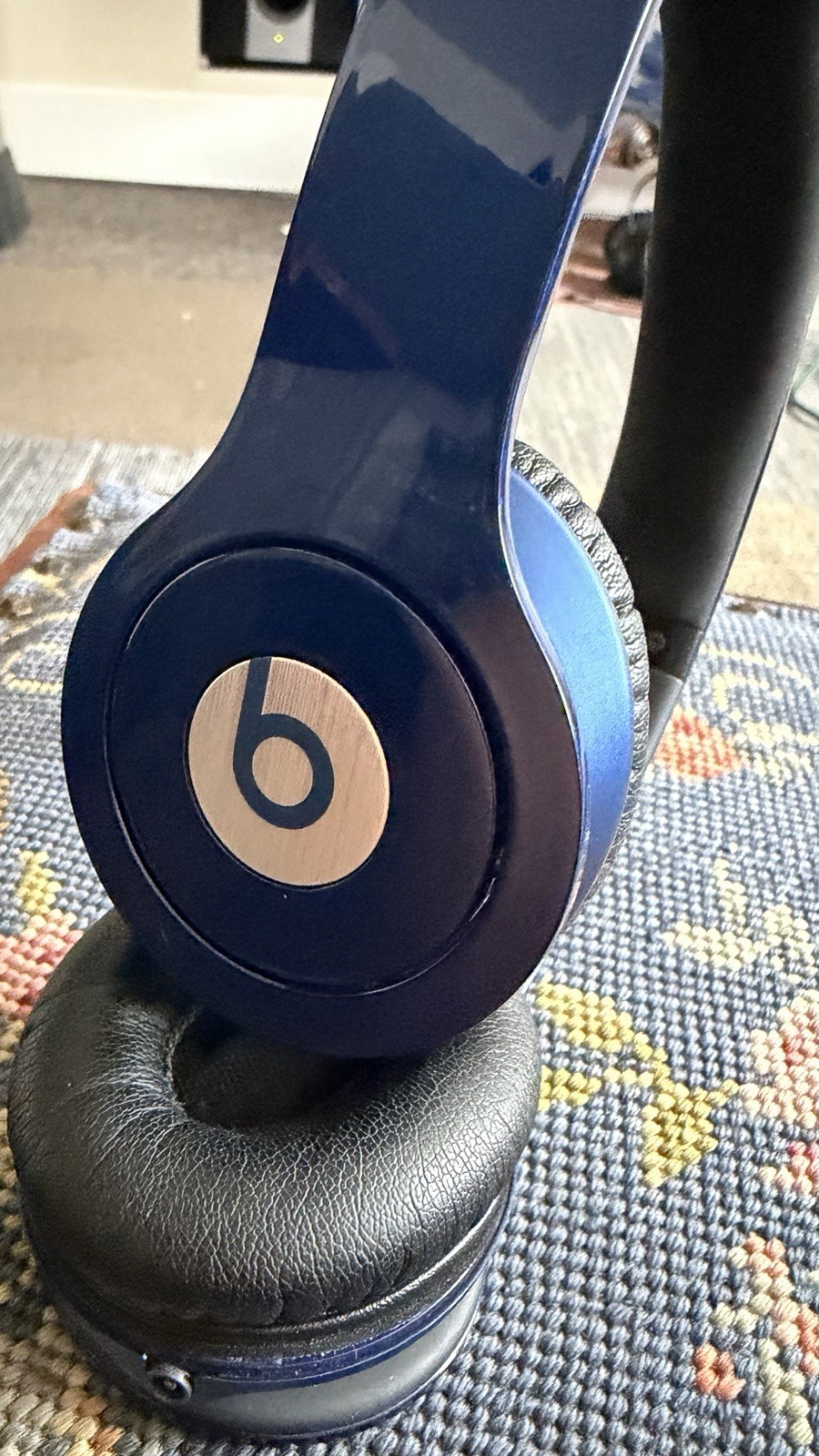 Beats By Dr Dre Solo HD Blue Metallic Ear-Pad (On the Ear) Headphones Ships Fast