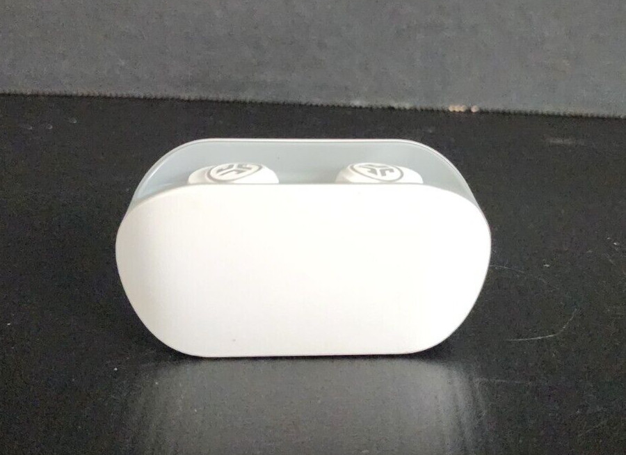 JLab Audio Go Air True Wireless Bluetooth Earbuds + Charging Case – White/Gray