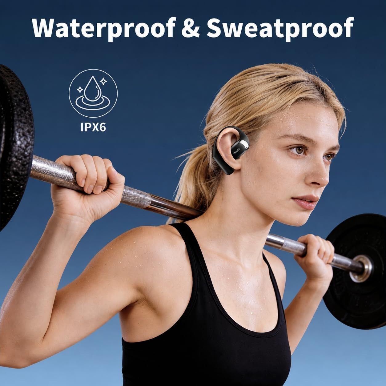 Open Ear Headphones,Over Ear Earbuds with Ergonomic Earhook,Bluetooth Headpho…