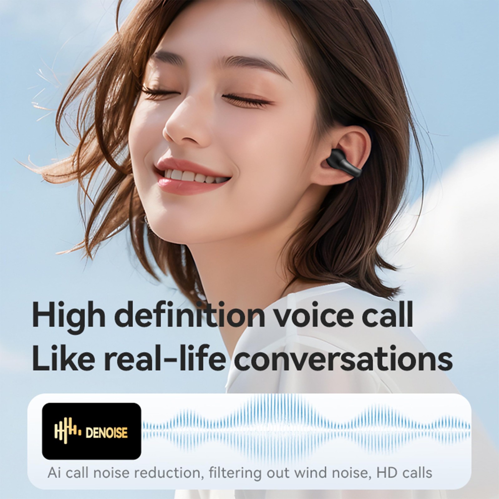 MAcnas Clip-on Earbuds Open Ear Wireless Bluetooth 5.4 Headphones