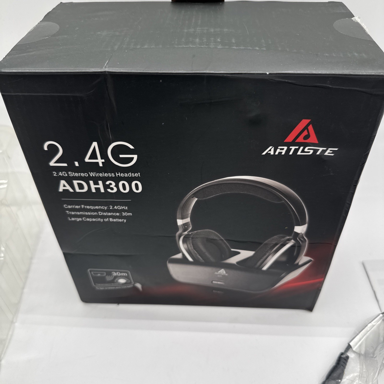 Artiste TV 2.4GHZ RF Wireless Over Ear Digital Stereo Headset w/Dock Working