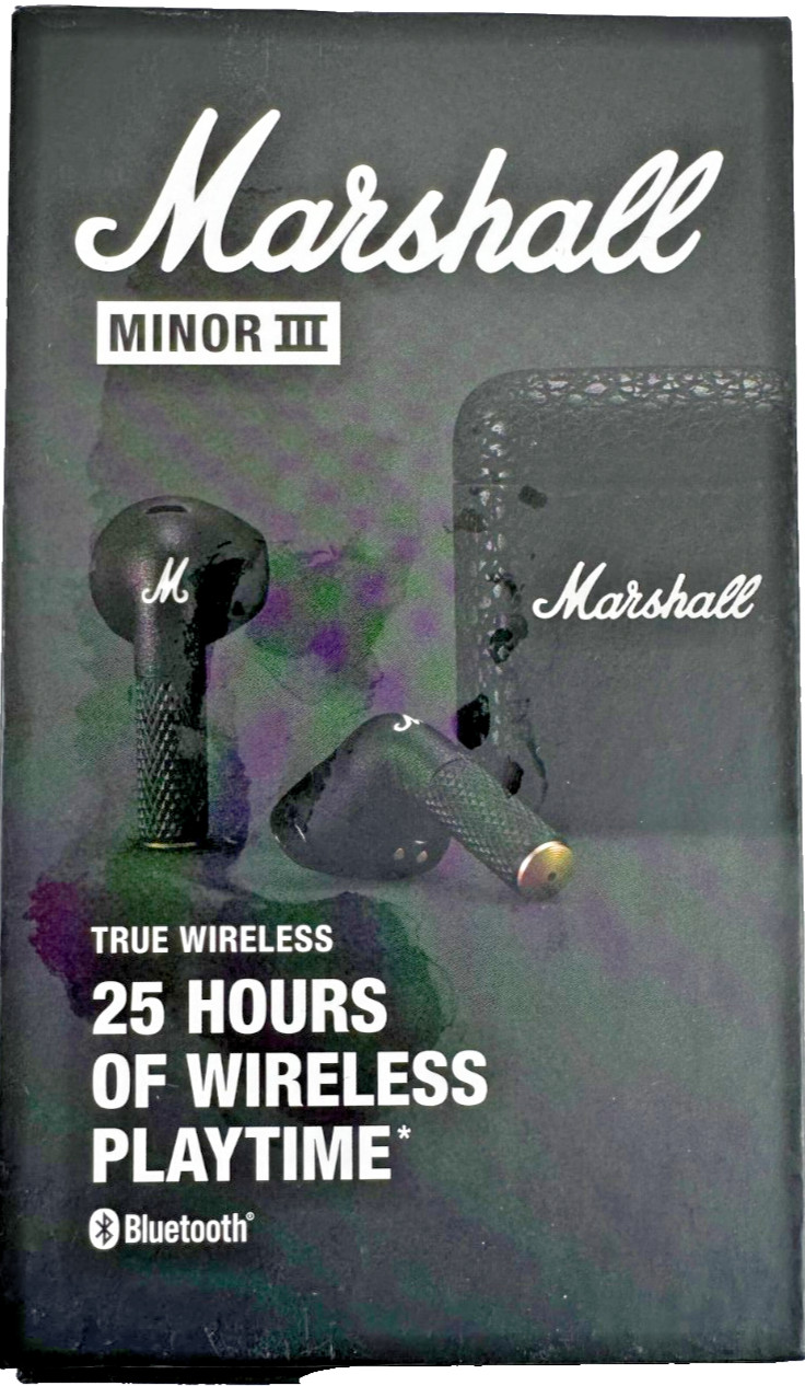 Marshall Minor III True Wireless In-Ear Earbuds–New Sleek Black- Open Box