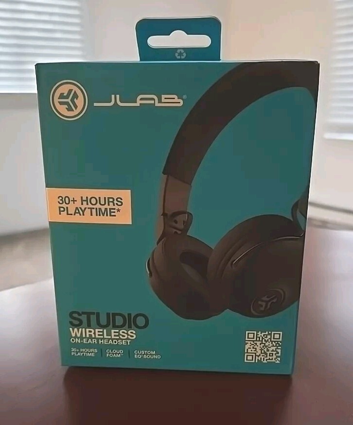 JLab Studio Wireless On-Ear Headphones 30+ Hr. Bluetooth EQ3 Sound, Faux Leather