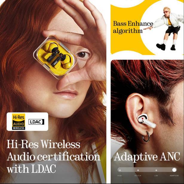 Nothing Ear (a) Earbuds with Hi-Res audio with LDAC TWS Bluetooth Headset- BLACK