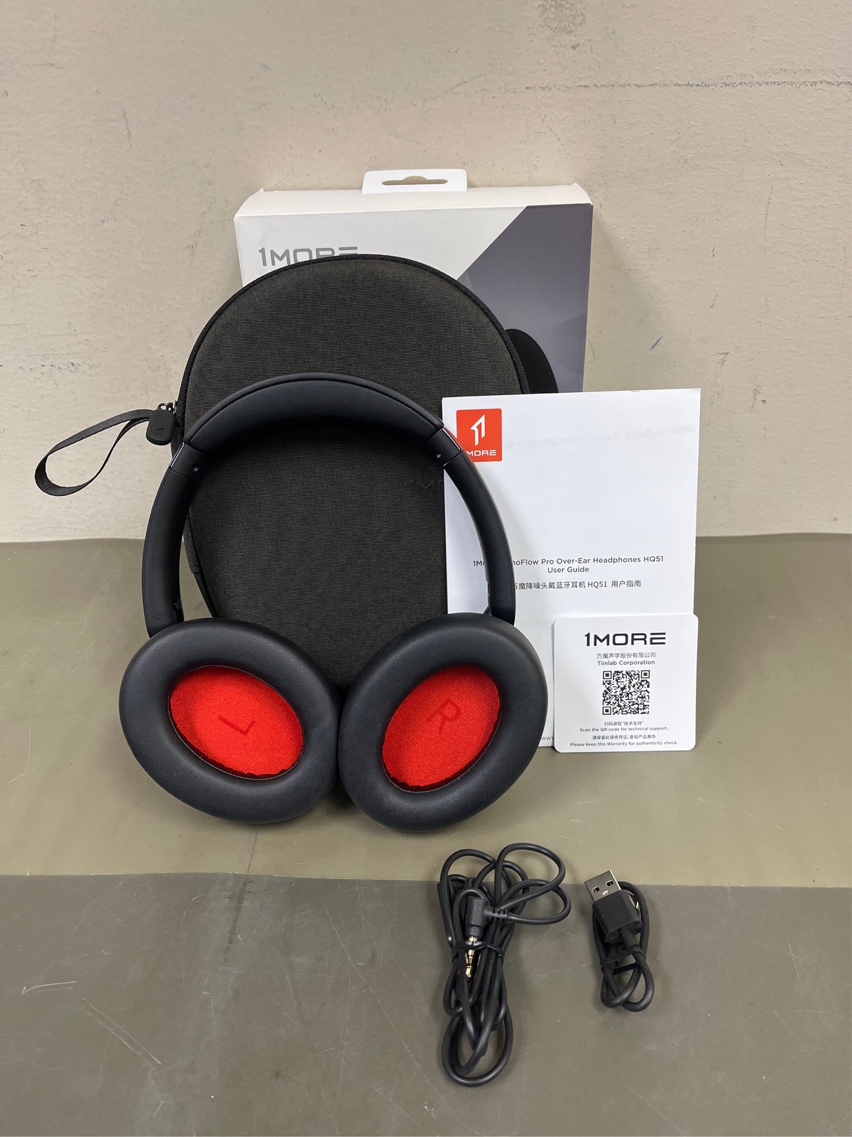 1MORE Sonoflow Pro HQ51 Bluetooth over-Ear Headphones with Built-in Mic, Black