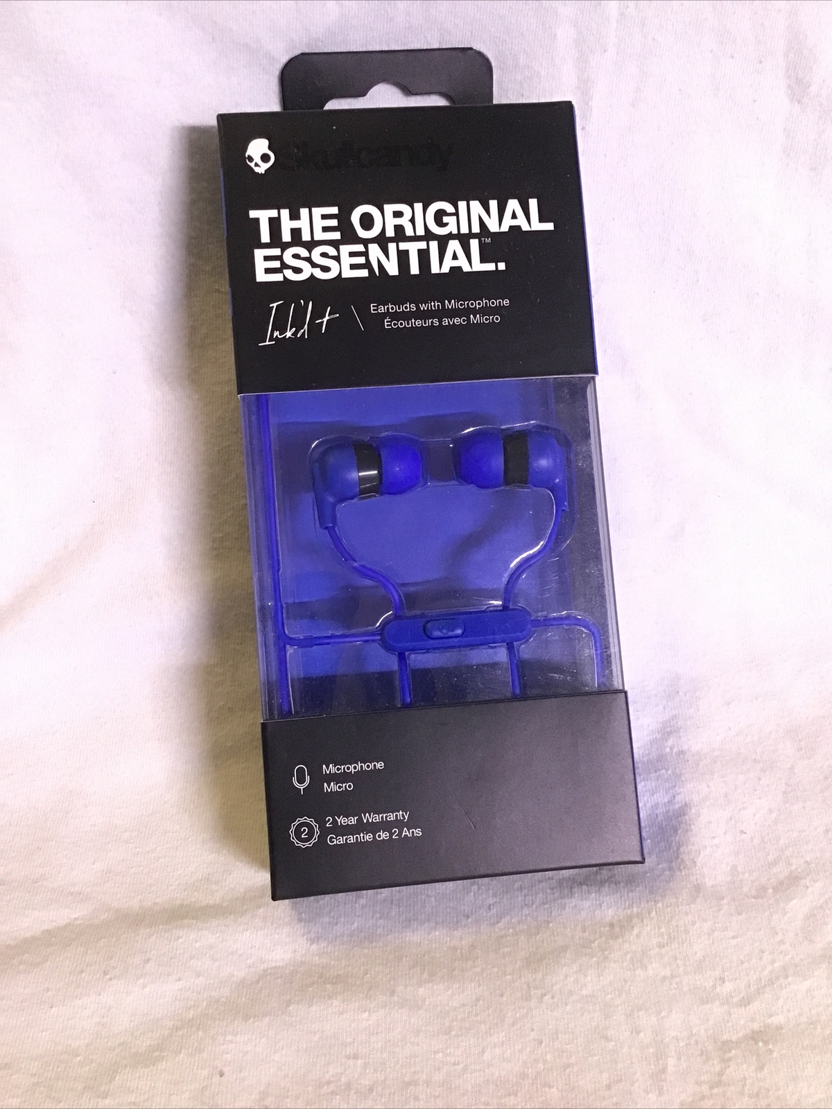 NEW Skullcandy Ink’d+ Wired Earbuds In-Ear Headphones with Mic Blue Android