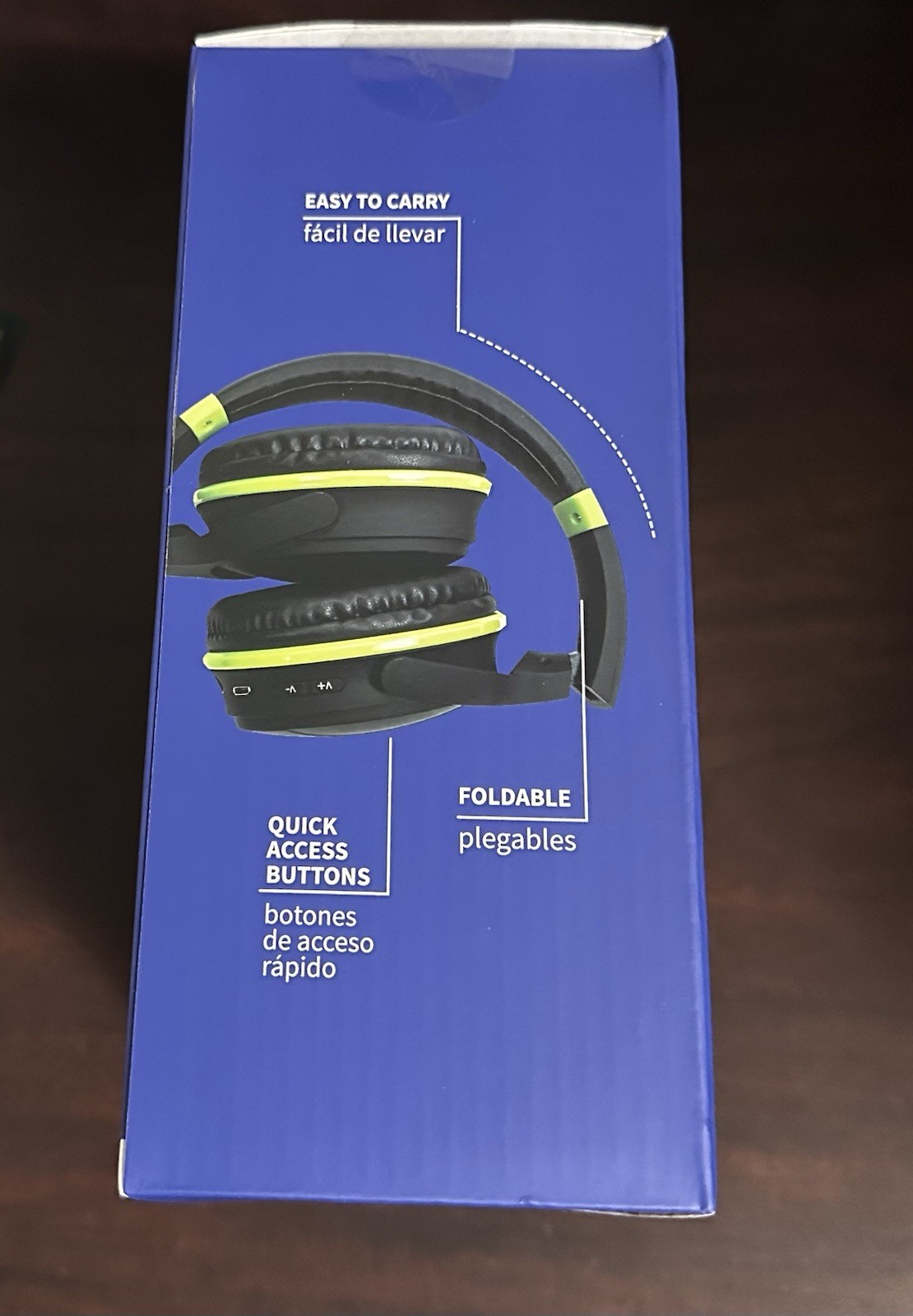 RadioShack Wireless Over Ear Headphones Vibez Bluetooth V5.0 Black/Green- New