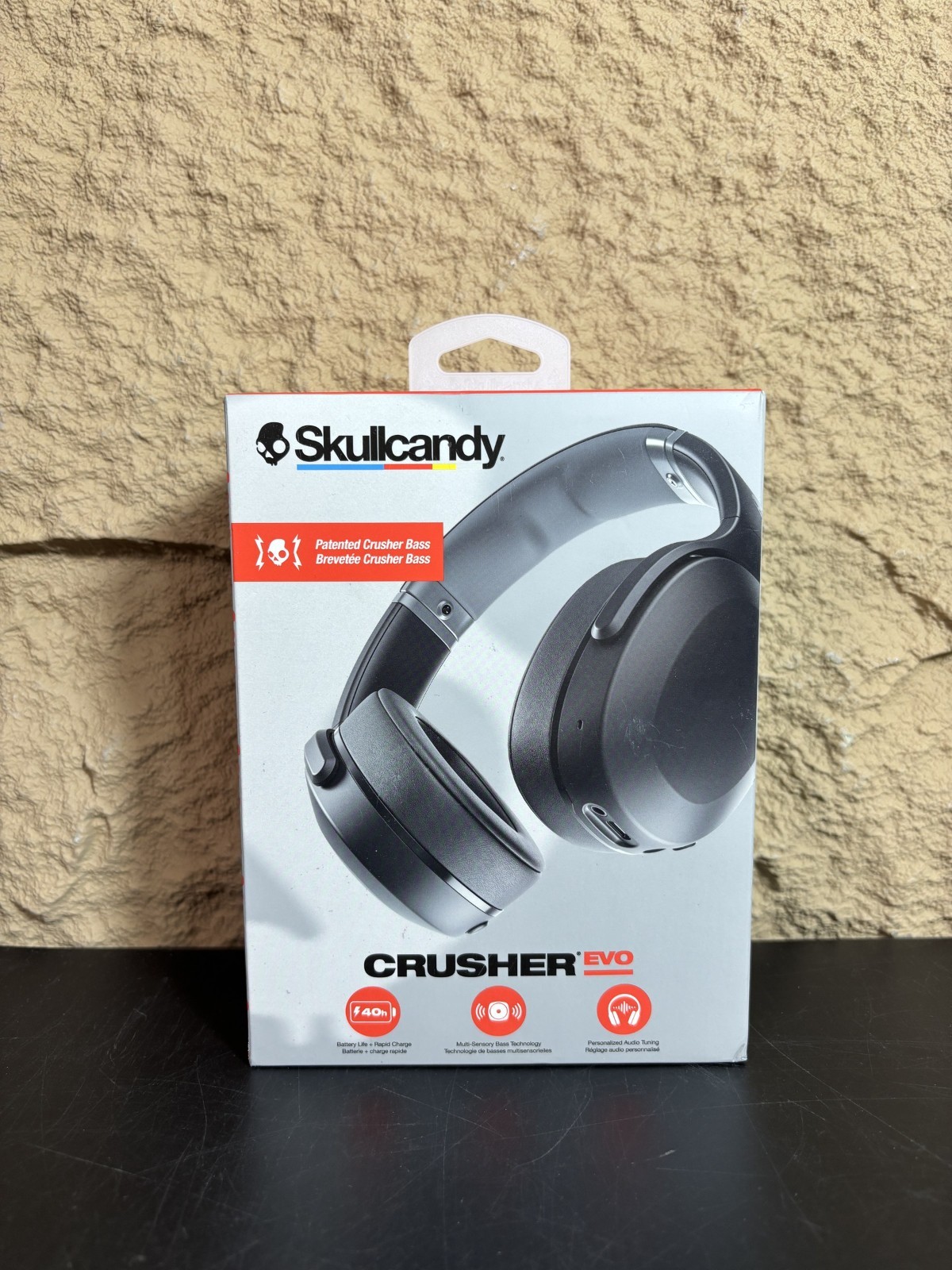 Skullcandy Crusher Evo Wireless Headphones S6EVWT True Black Bluetooth 5.2 40h
