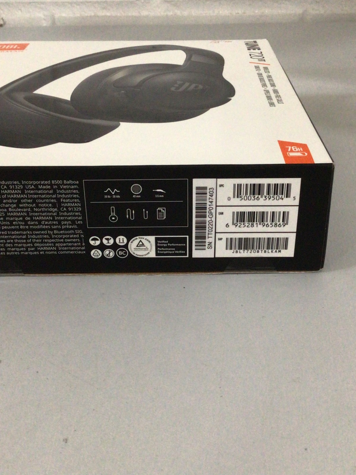 JBL Tune 720BT Over-Ear Headphones