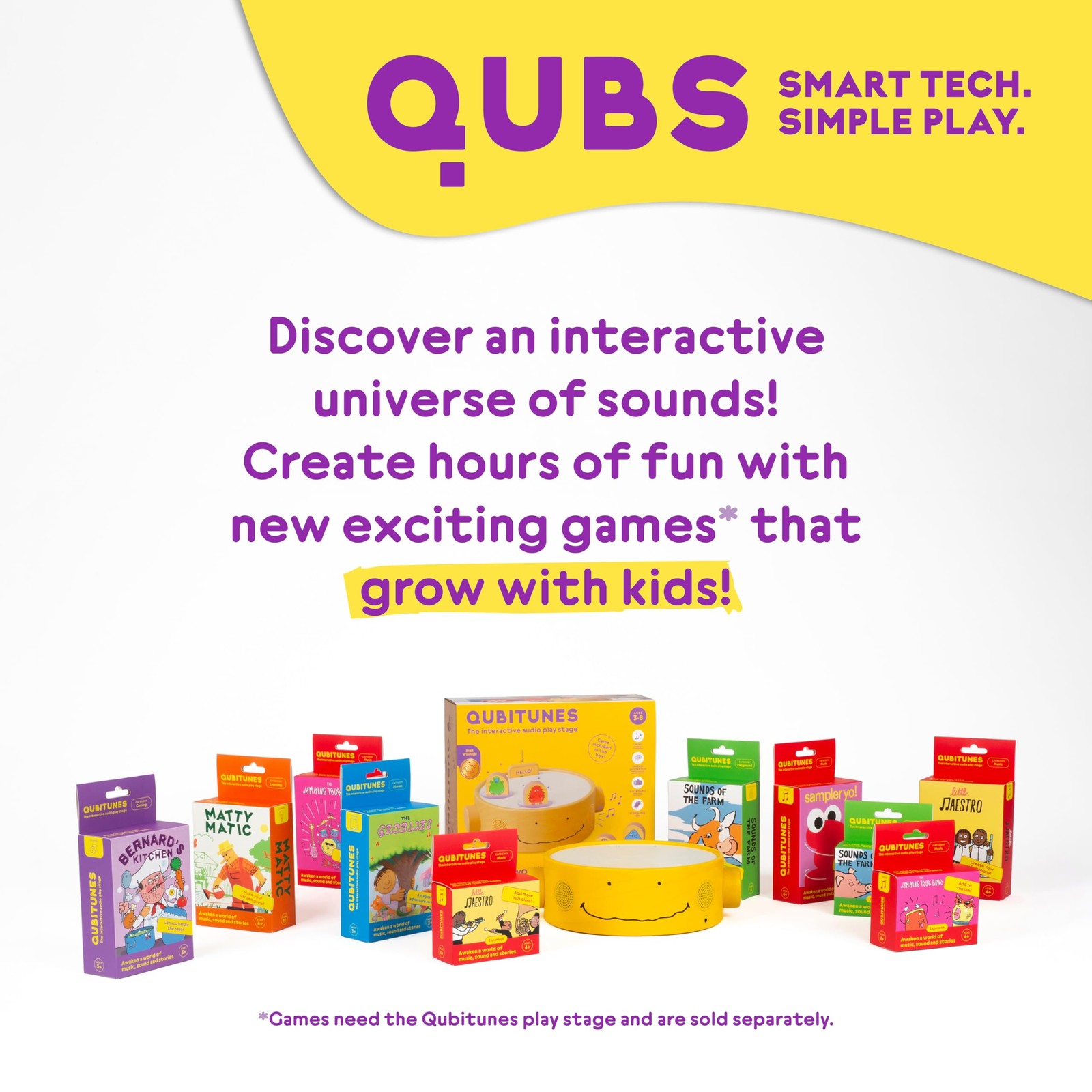 QUBITUNES Interactive Audio Play Stage Game | The Jamming Tour Band Game |Cre…