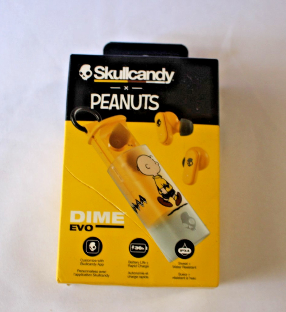 SKULLCANDY X PEANUTS DIME EVO CLIP IT & RIP IT WIRELESS EARBUDS