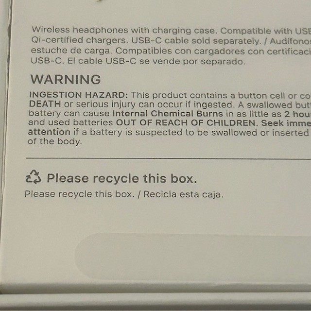 Empty Box Only – Apple AirPods 4 with Noise Cancellation & Manual A3055 A3056 A3