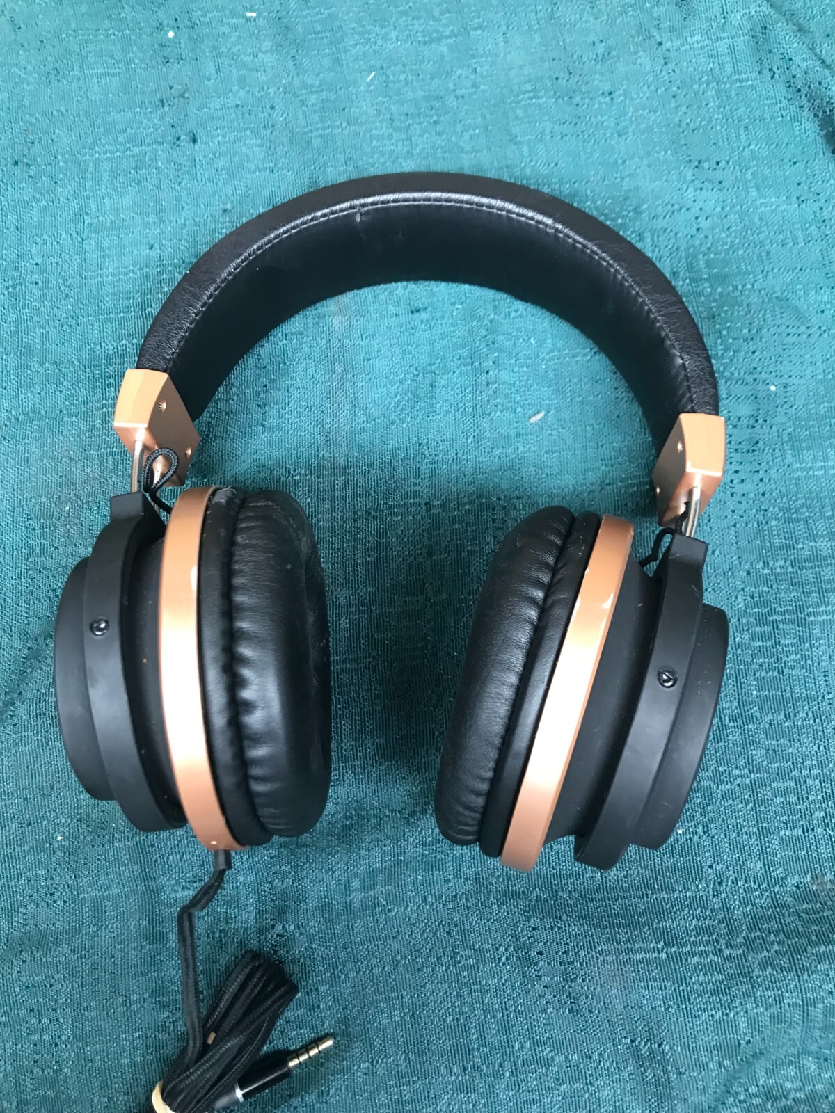 Headphones – Double – Headband – 3.5mm Jack – Ear Cup – Black/Brown – Tested