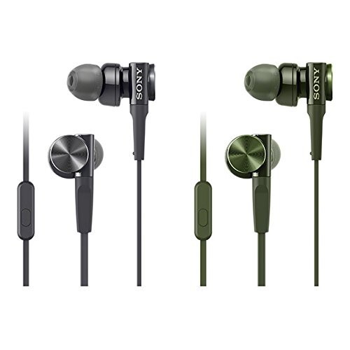 SONY Earphone deep bass model MDR-XB75AP G canal type Japan Free Shipping