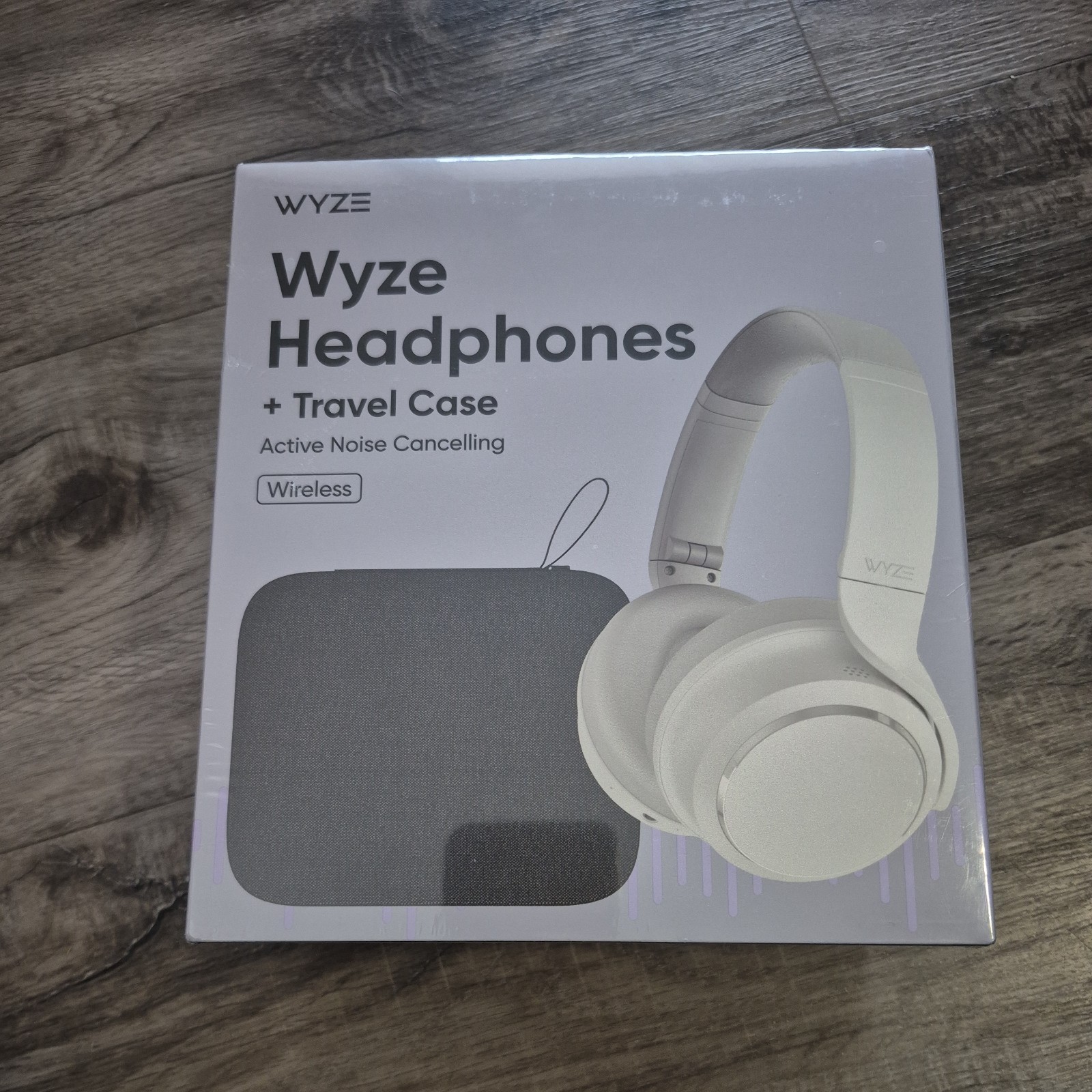 New WYZE Headphones Active Noise Cancellation Headphones White WNCH1-W-CS1B-R5