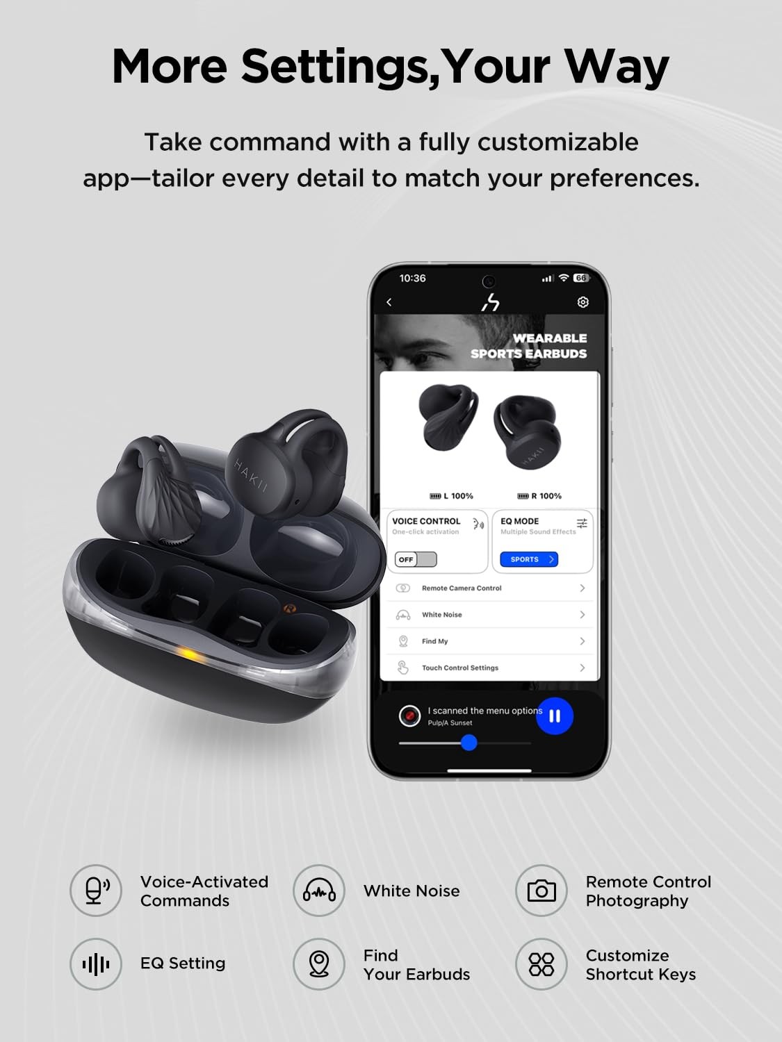 Open Ear Wireless Earbuds, Bluetooth 5.4 Ergonomic Clip on Bluetooth Earbuds …