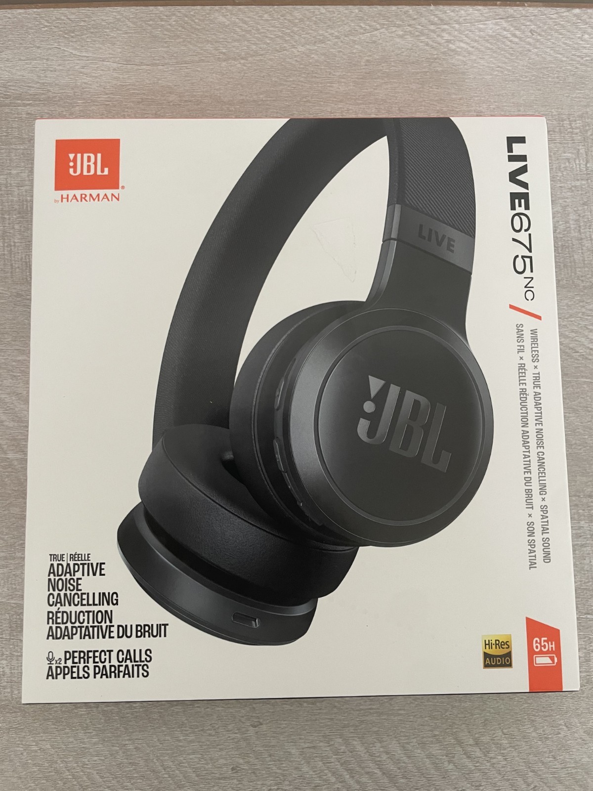 JBL Live 675NC Wireless On‑Ear Headphones Bluetooth Noise Canceling ANC Open Box