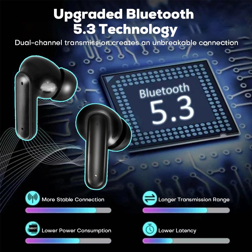 Wireless Bluetooth 5.3 Headset TWS Earphones Earbuds Stereo Headphones Ear Hook