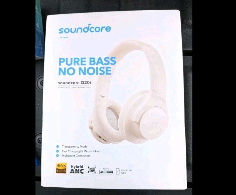 Soundcore Q20i Wireless Noise Cancelling Over-Ear Headphones – White