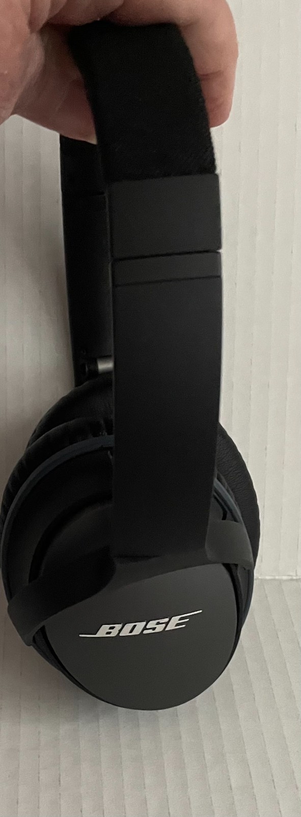 Bose QuietComfort QC25 Noise Cancelling Headphones Graphite/Blue W/ Case Tested