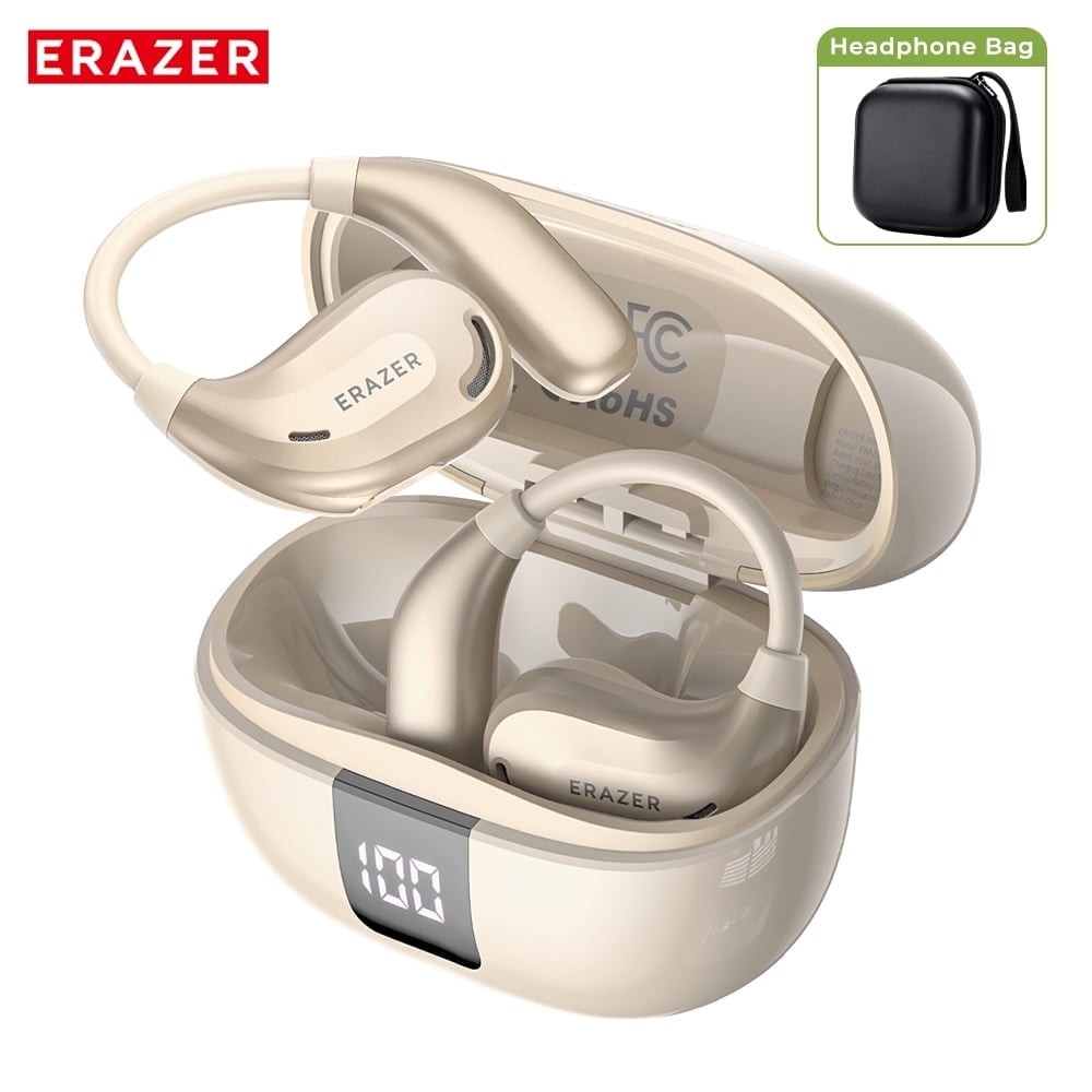 ERAZER XT66PRO Wireless Earbuds Bluetooth Headset AI Translator Beige+Earbag