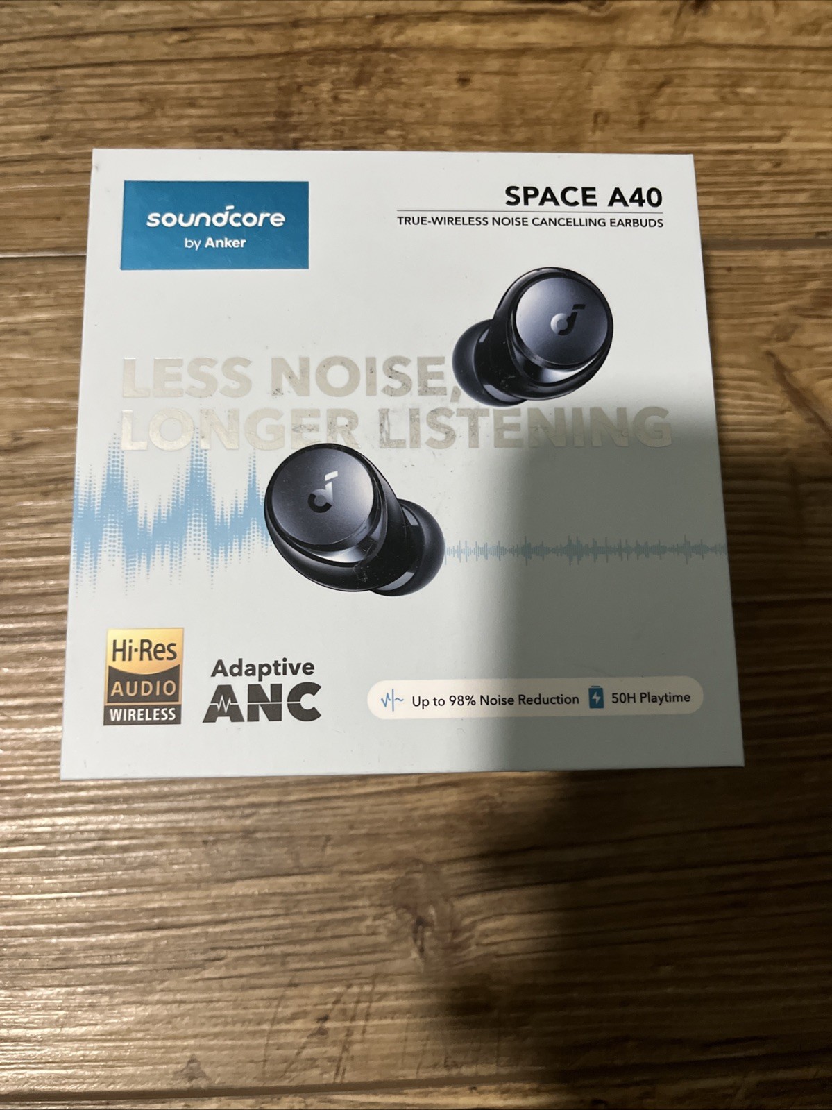 Brand new Black Soundcore Space A40 Wireless Earbuds Active Noise Cancelling