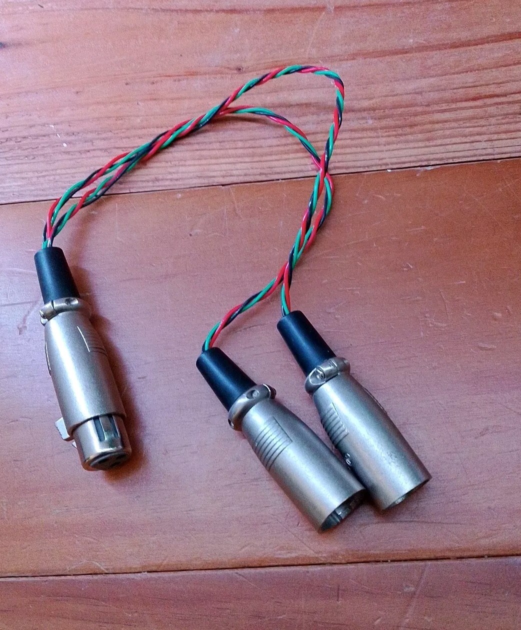 Balanced 4 Pin XLR Female to DUAL 3 Pin XLR Male Adapter +OPTIONS cable