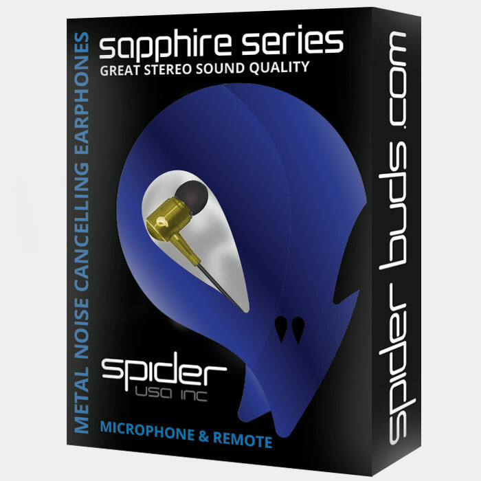 Spider USA Earbuds Sapphire Series Earphone MIC Remote US Seller Yellow SPEB111