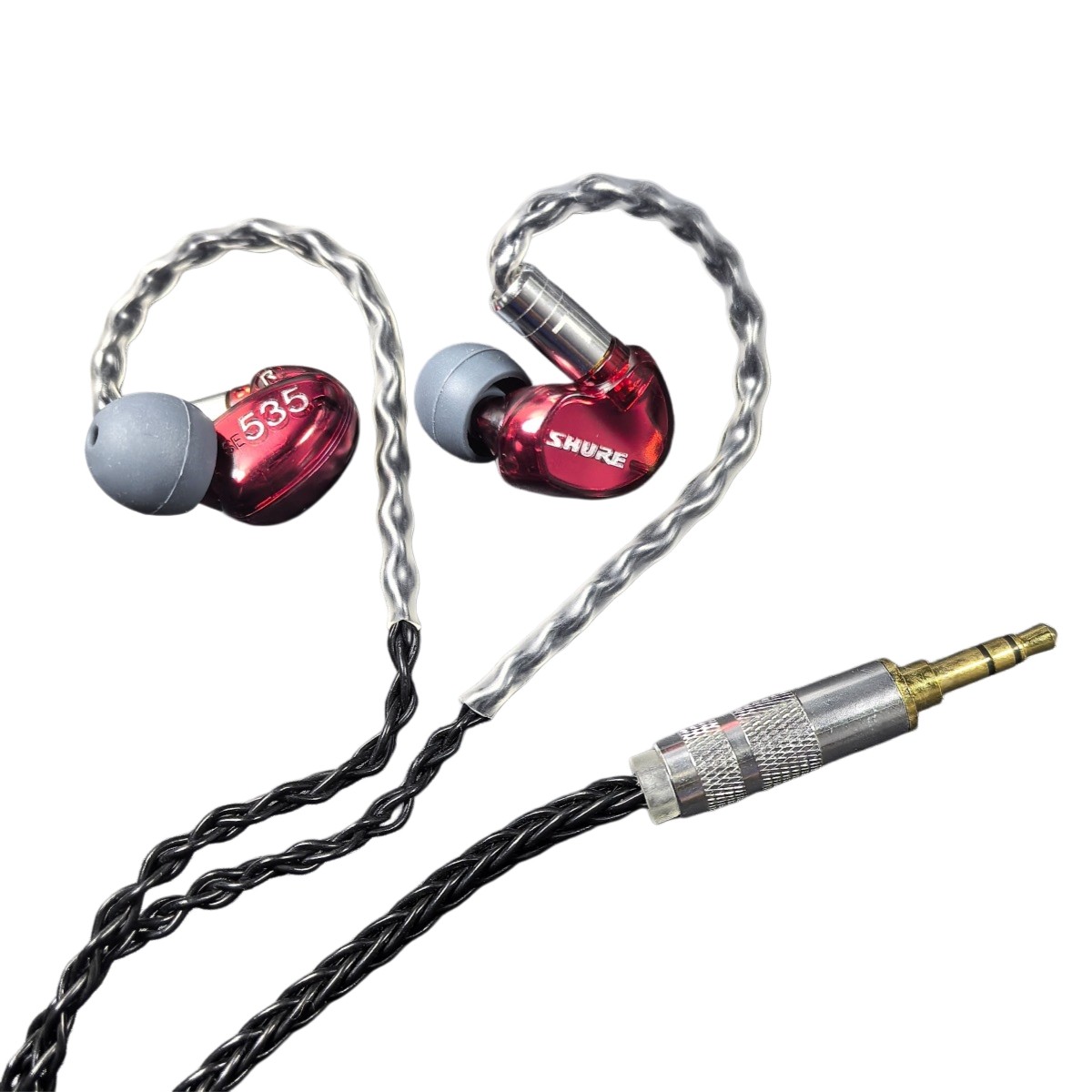 Shure SE535 Earphones Sound Isolating 3.5mm Pro Cable Headphones – Black Red