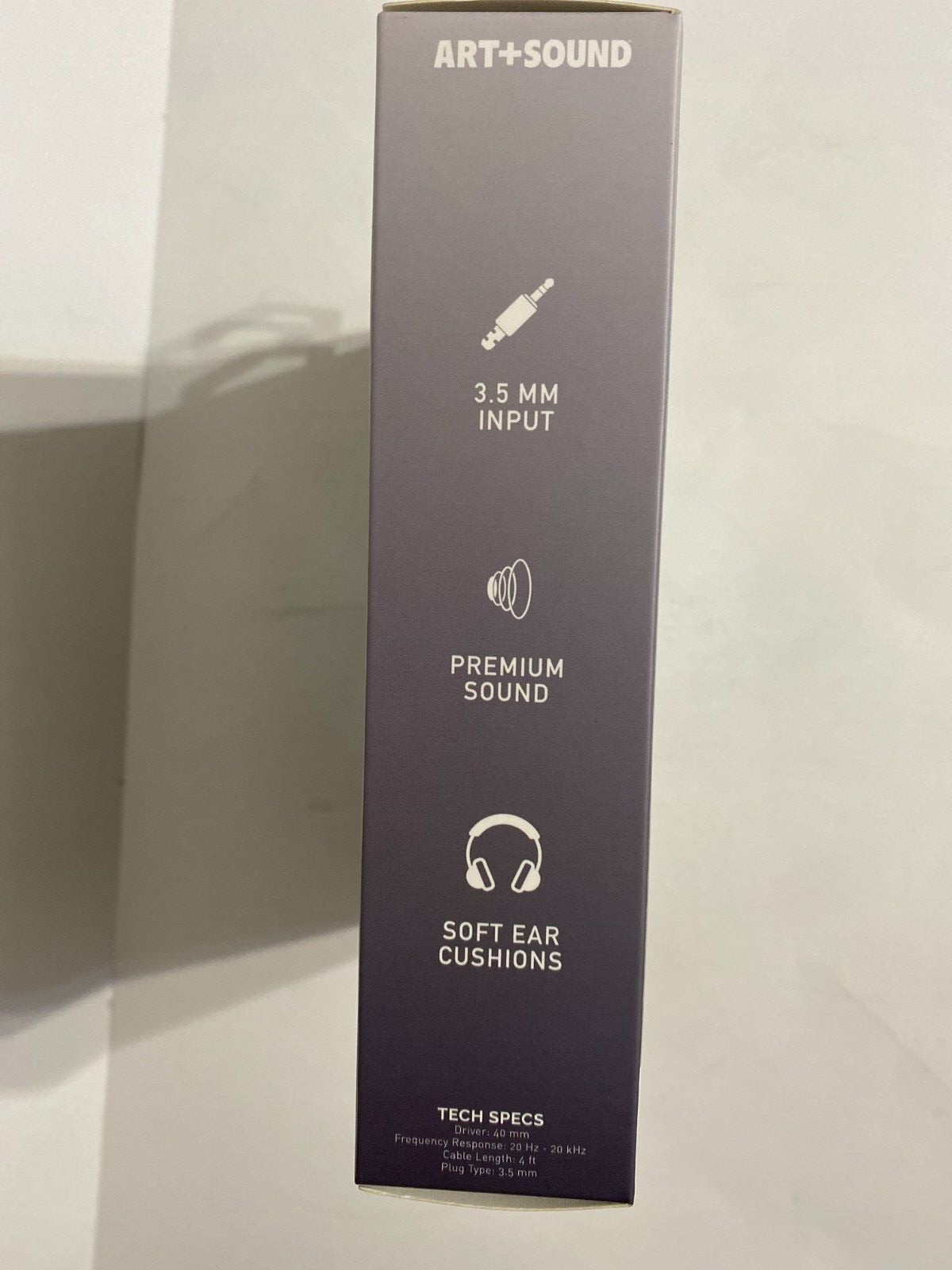 NEW ART+SOUND DYNAMIC WIRED HEADPHONES. LIGHTWEIGHT, WHITE/SILVER, 35 MM INPUT