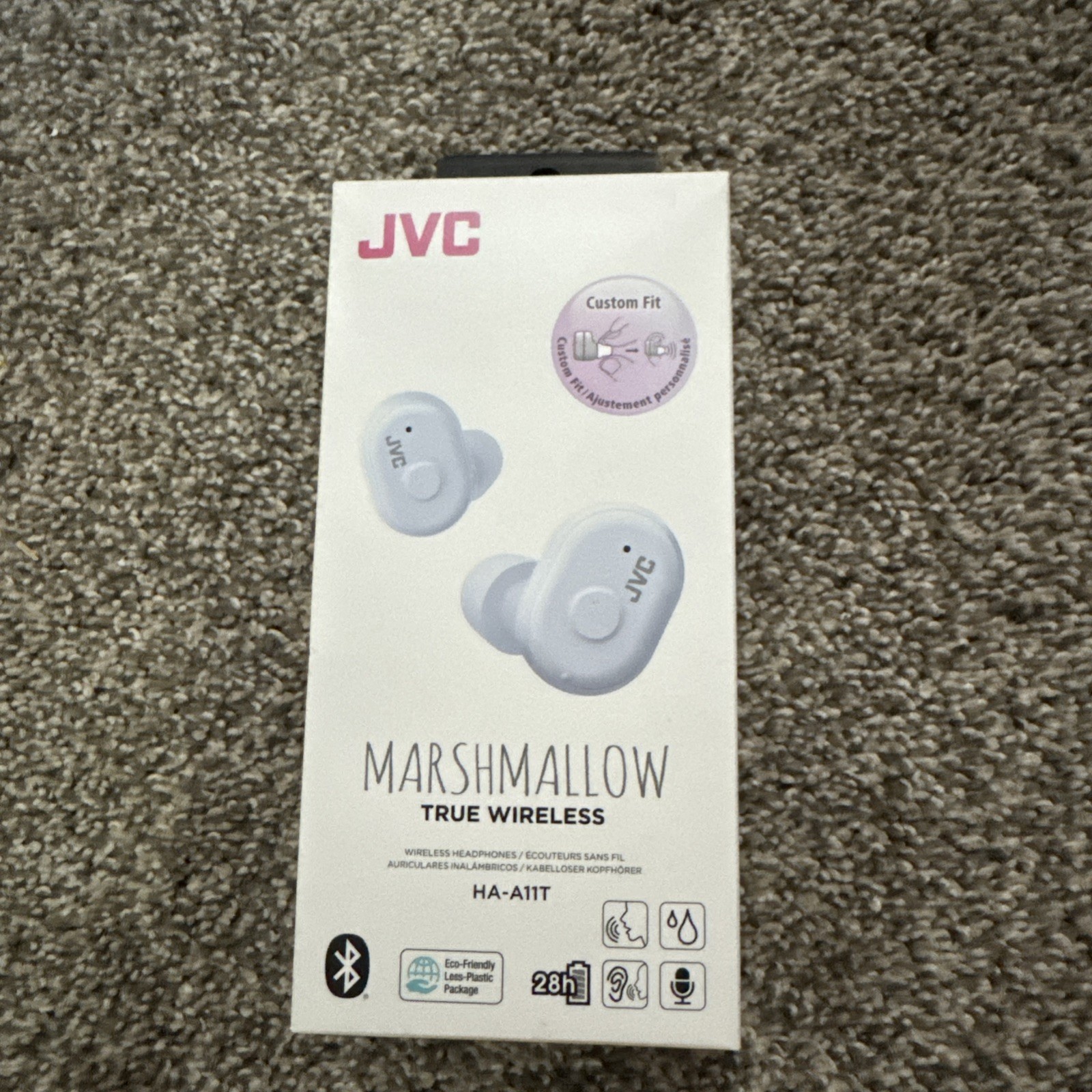 JVC Marshmallow True Wireless (HA-A11T) Bluetooth Headphones – White