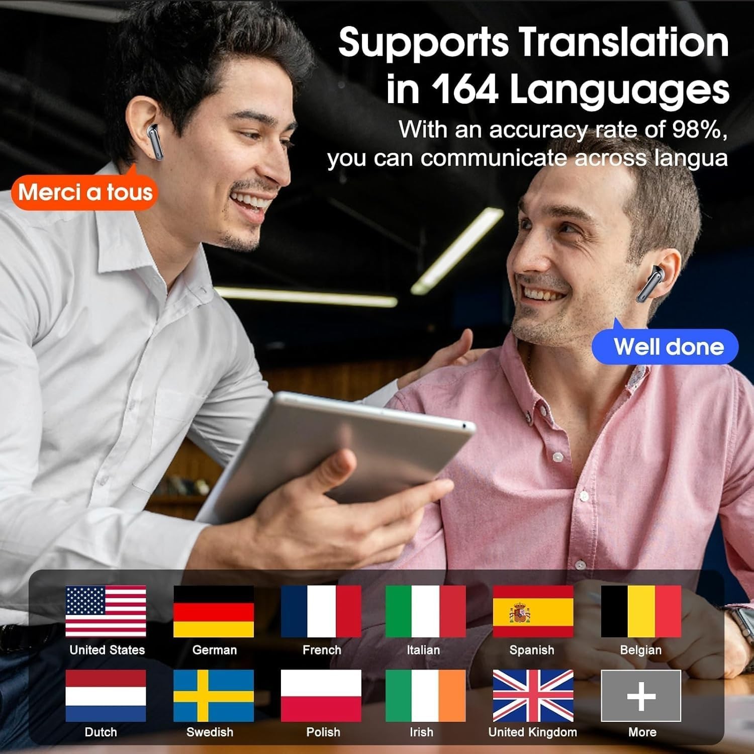 AI-Powered Translation Earbuds – Effortless Communication & Travel Companion